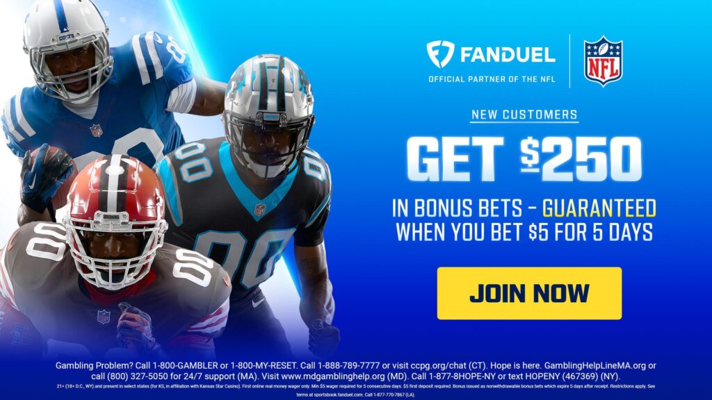 Use FanDuel promo code to get $250 in bonus bets by targeting Eagles vs. Bears on NFL Monday Night Football