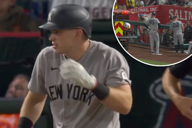 Yankees’ Ben Rice injures person in camera well with foul ball in scary scene