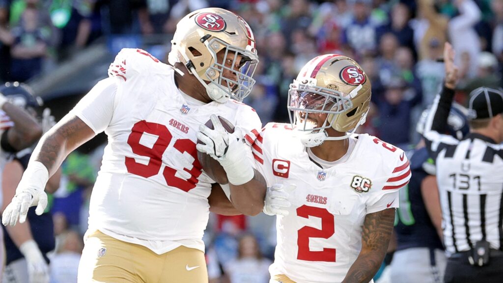 49ers Notebook: Mike Evans, Trevon Diggs clash in viral moment; Gracen Halton leads rookie surge; Renardo Green continues to rise