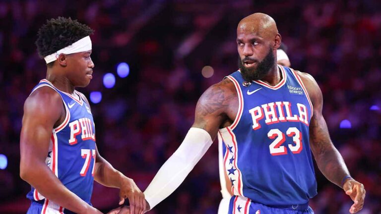 76ers’ VJ Edgecombe gives update after getting clocked in the nose by LeBron James