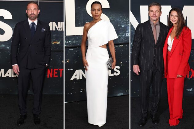 ‘Animals’ LA premiere red carpet: Ben Affleck, Matt Damon, Kerry Washington and more