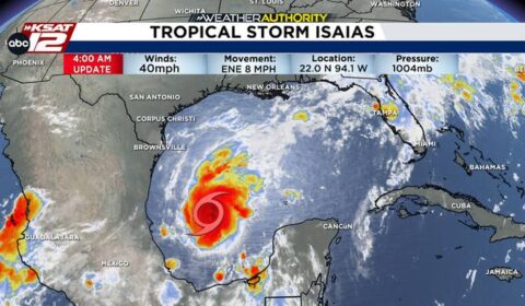 Another beautiful morning, as Isaias forms in Gulf