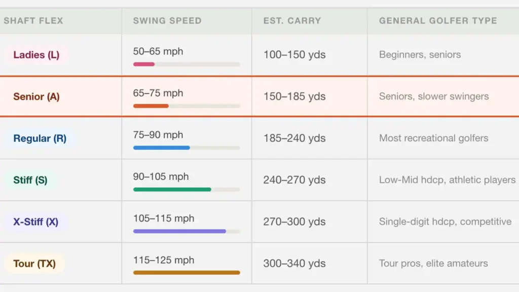 Are you playing the right shaft flex for your swing speed? This handy chart will tell you