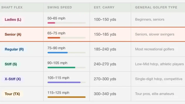 Are you playing the right shaft flex for your swing speed? This handy chart will tell you