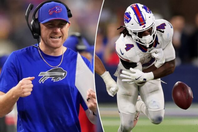 Bills coach boldly threatens star James Cook of ‘consequences’ notice as fumble issue persists