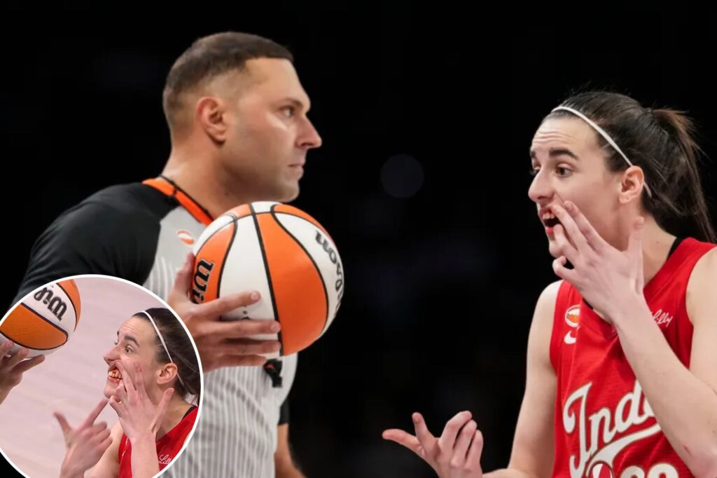 Caitlin Clark bloodied during Fever’s season-ending loss — and lets the referees hear it