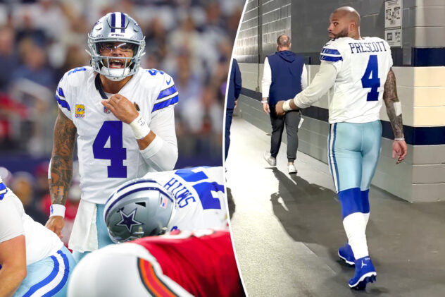 Dak Prescott glares at employee who calls Cowboys loss ‘embarrassing’ in tense tunnel scene