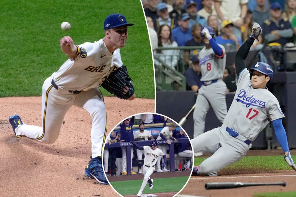 Dodgers nearly crack Brewers’ ace — then let NLCS Game 1 slip away