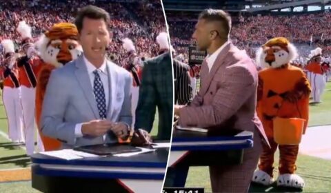 ESPN host had enough of Auburn mascot’s antics: ‘I’m gonna punch the tiger’