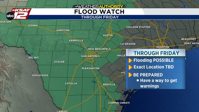 FLOOD WATCH in effect through Friday