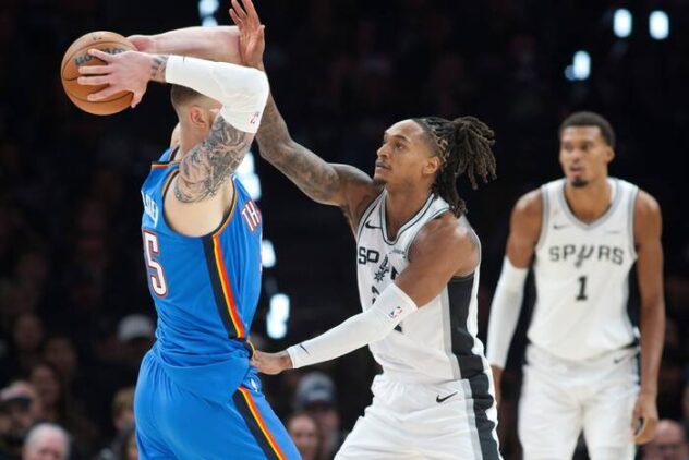 Gilgeous-Alexander, Thunder roll past Spurs 116-104 in first matchup since conference finals defeat