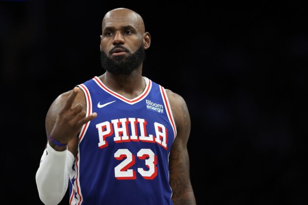 How LeBron James did in his first game with the 76ers