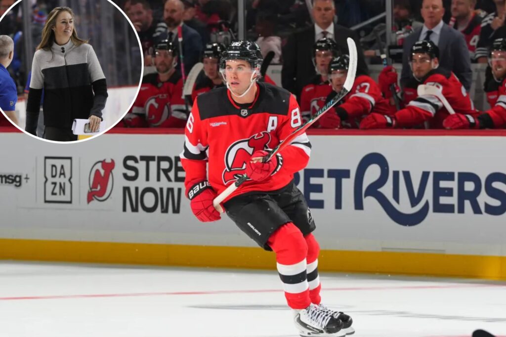 Jack Hughes calls out ESPN reporter for mid-game ‘plastic cutlery’ joke in awkward scene