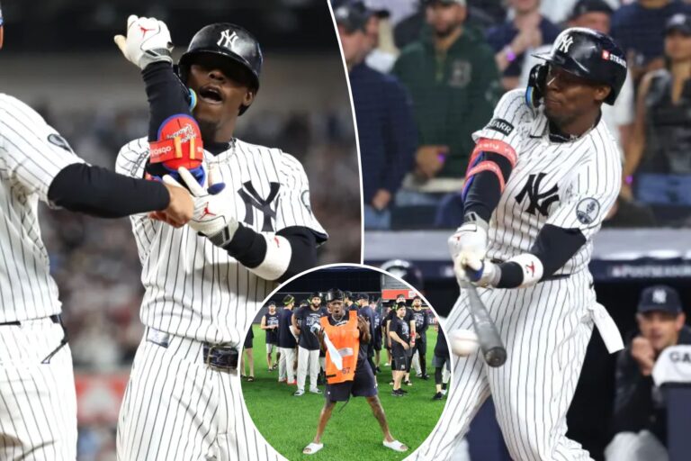 Jazz Chisholm Jr. returns to Yankees lineup with a flourish in wild-card sweep