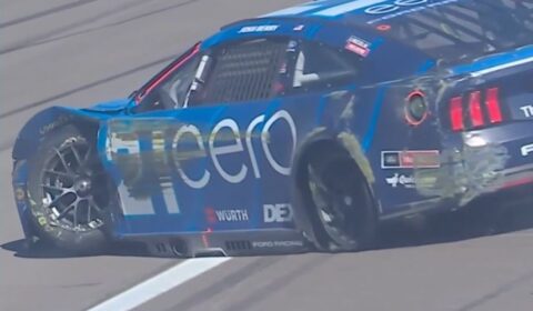Josh Berry on Las Vegas practice crash: ‘It’s a shame to be that slow and blow a tire’