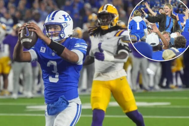 Kentucky stuns Lane Kiffin’s LSU in OT with gutsy 2-point conversion