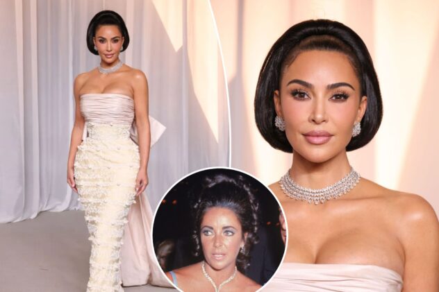 Kim Kardashian channels Elizabeth Taylor on the Academy Museum Gala 2026 red carpet