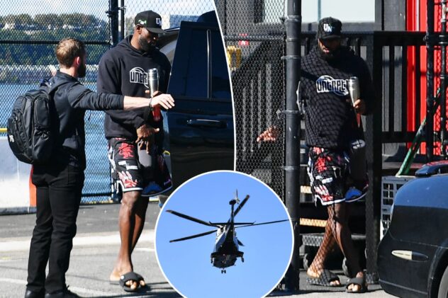 LeBron James’ helicopter spotted landing in NYC after 76ers scrimmage