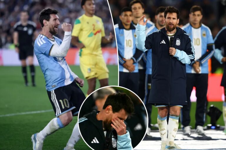 Lionel Messi’s tearful Argentina sendoff fittingly comes with goal, two assists: ‘Will miss all of you’