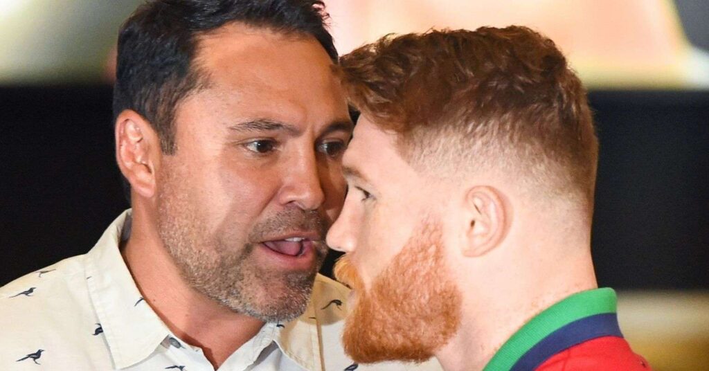 Oscar De La Hoya urges Canelo to cancel comeback against Christian Mbilli