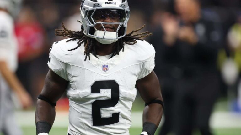 Raiders RB Ashton Jeanty (ankle/foot) questionable against Patriots