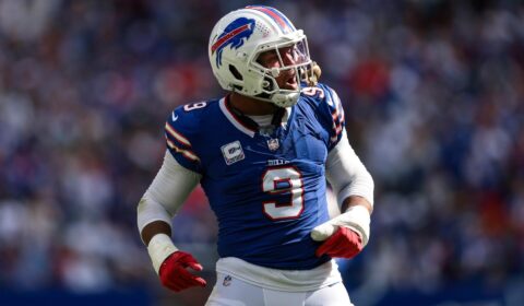 Rams left tackle throws punch at Bills’ Bradley Chubb following Buffalo’s stunning Monday night win