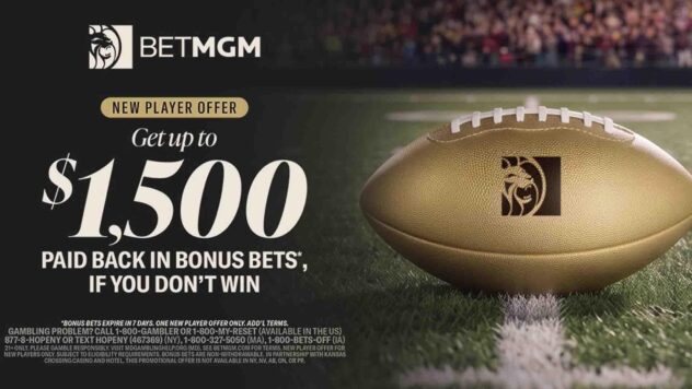 Use BetMGM bonus code CBSSPORTS to get $1,500 bonus bets for Purdue-Washington, college football on Friday