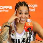 Valkyries’ Gabby Williams shows support for Warriors before WNBA Finals Game 2