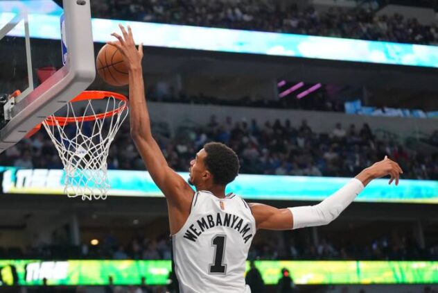 Wembanyama, Harper lead Spurs past short-handed Mavericks 122-106 for their first victory