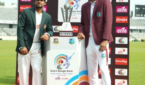 WI hand Bishop his Test debut; Mushfiqur out with injury as Bangladesh bat