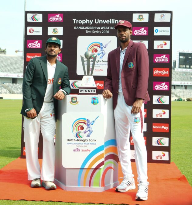 WI hand Bishop his Test debut; Mushfiqur out with injury as Bangladesh bat